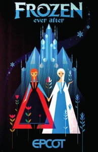 Walt Disney World Epcot Frozen Ever After Ride Attraction Anna Elsa Poster - Picture 1 of 5