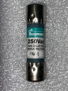 COOPER BUSSMANN FNA-5 (BP/FNA-5, FNA5) Dual , Time-Delay fuses, 5A,125V - Picture 1 of 1