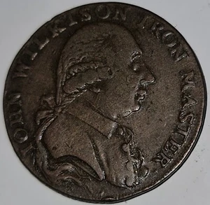 1793 britischer halber Penny Token John Wilkison Iron Master!! - Bild 1 von 2