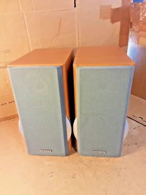 HITACHI Vintage Retro Pair of Speakers  4 OHMS - Image 1 of 4
