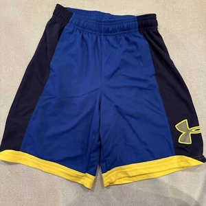 Boy's UNDER ARMOUR Blue Loose HeatGear Athletic Shorts Youth Medium YM Logo - Picture 1 of 6