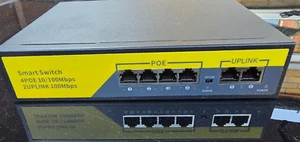 POE Network Ethernet 4 CH Port Switch HUB for IP Cameras Power Over Ethernet NVR - Bild 1 von 3