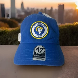 Los Angeles Rams '47 Royal Rampage Logo Clean Up Snapback Hat Cap - Picture 1 of 8