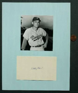 1959-1965 Los Angeles Dodgers Star Wally Moon Signed Autograph & Photo Set NICE- - Picture 1 of 1