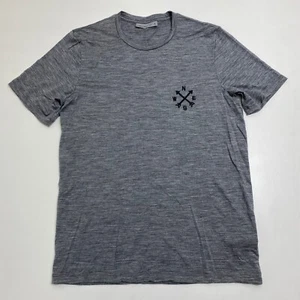 Icebreaker T-Shirt Herren S grau meliert Wolle Kurzarm Kompass Outdoor - Bild 1 von 13