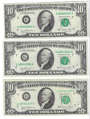 Series 1981 CHICAGO $10 YOUR CHOICE LOT M29 - Image 1 of 4