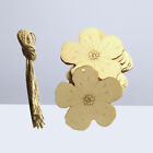 10pcs Natural Flower Wood Cutouts for DIY Crafts & Decor