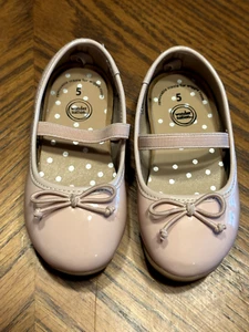 Baby Girls Pink Bow BALLET FLATS Church Dress Shoes Wiggle Room Toddler Size 5 - Picture 1 of 4