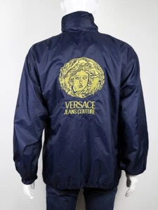 Versace Mens Vtg 90s Medusa Head Windbreaker Jacket Size L/XL - Picture 1 of 12