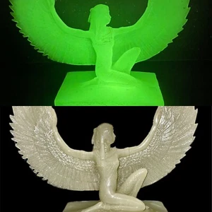 Ägyptische geflügelte Göttin Isis Glow Dark Heilung Magie Kraft Trauer Auferstehung - Bild 1 von 19