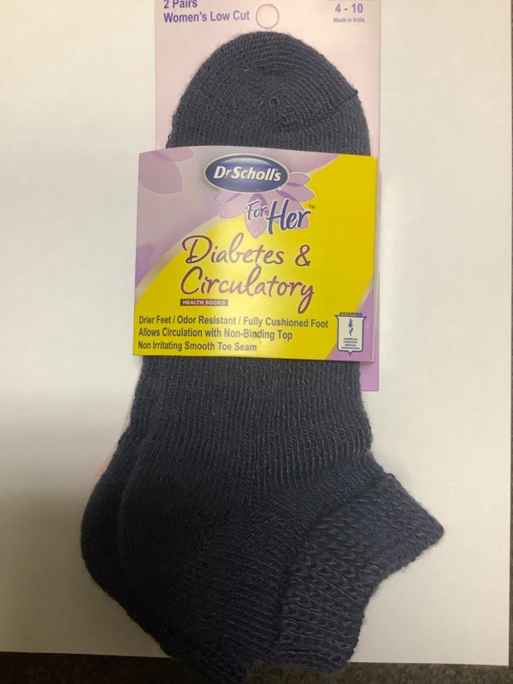 Dr. Scholls Mujer Diabetes y Circulatorio Corte Bajo Denim Rosa Calcetines Talla 4-10 Foto 1 de 2