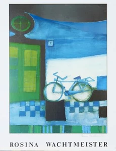 Rosina Wachtmeister BLUE CYCLE-Orig.Impresión artística 56x71cm-Firmado-Mezcla. Media-Folie - Imagen 1 de 1