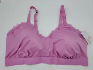Auden Bralette Lightly lined triangle Padded Women size 2X (44D) pink - Picture 1 of 4
