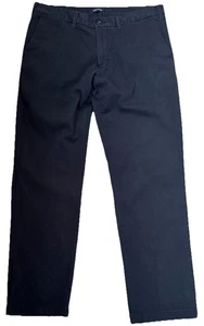 NAUTICA lässige Chino Stretch vorne flach schwarz Hose Baumwolle & Elasthan Größe 36”x32” - Bild 1 von 12