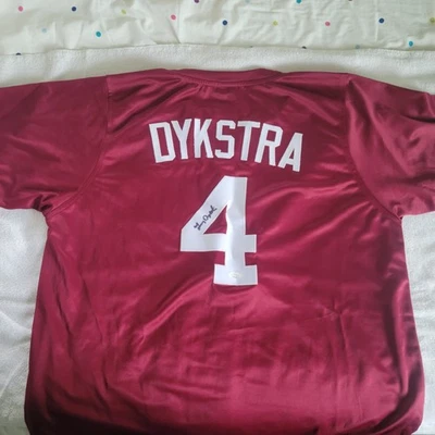 Camiseta deportiva "Nails" autografiada por Lenny Dykstra #4 - certificado de autenticidad Foto 1 de 2