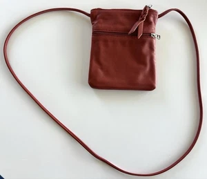 Sven Berkeley - Borsa a tracolla in pelle corallo - Borsa minimalista con cerniera - Foto 1 di 4