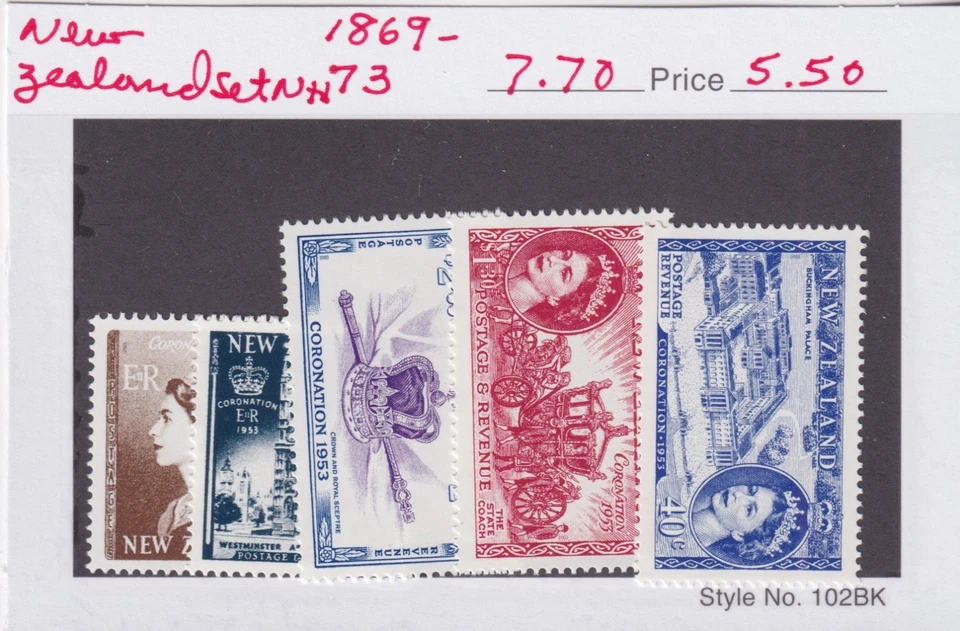 New Zealand Scott 1869-1873 MNH 2003 QEII Coronation 50th Anniversary $6.10 Face - Image 1 of 1