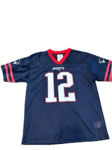 nfl team apparel new england patriots Tom Brady #12 jersey boys L 14/16 A7 - Picture 1 of 3
