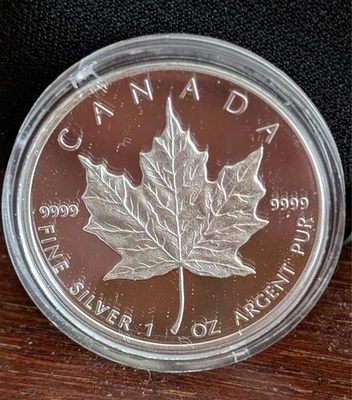 1 Unze oz Silber 9999 Maple Leaf 1989 Proof PP - Bild 1 von 4