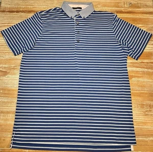 Greyson Poloshirt Herren Large blau gestreift Golf Performance Kurzarm Golf - Bild 1 von 12