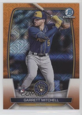 2023 Bowman Orange Mojo Refractor 19/25 Garrett Mitchell #41 Rookie RC - Image 1 of 3