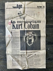 17. April 1994 Staten Island Zeitung - Kurt Cobain Nirvana "In Memoriam" - Bild 1 von 5