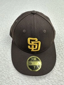 New Era San Diego Padres Hat Adult Size 7 Brown 59 Fifty Low Profile MLB - Picture 1 of 6