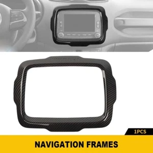 8''Carbon Center Radio Display Navigation GPS Cover Trim For Jeep Renegade 15-17 - Picture 1 of 3