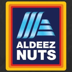 Aldi Aldeez Nuts Store Shopping Grocery Sticker Funny Decal Car Laptop Hardhat - Picture 1 of 1