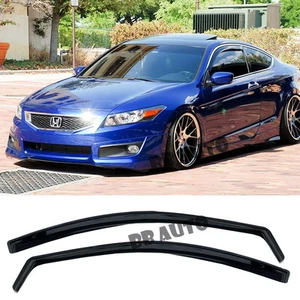 For 08-12 Honda Accord 2DR Coupe In-Channel Side Window Visors Guards JDM - Picture 1 of 7