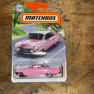 2018 Matchbox 11/100 MBX Road Trip 15/20 '55 CADILLAC FLEETWOOD Pink w/CutTri Sp - Picture 1 of 3