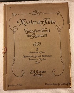 Meister der Fabre Europaische Kunst Der Gegenwart 1905 Heft lll Book of 6 Prints - Picture 1 of 11