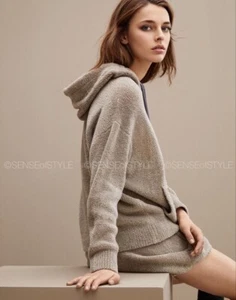 Brunello Cucinelli Cashmere Metallic Teddy Sweatshirt Top Sweater Size M - Picture 1 of 9