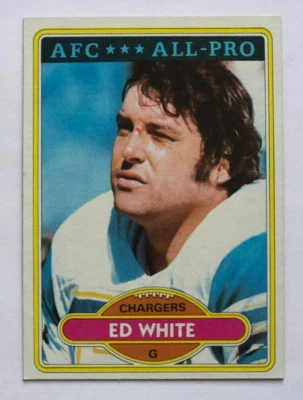 1980 Topps #190 AFC All Pro Ed White San Diego Chargers NM - Image 1 of 2