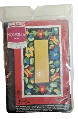 Aunt Lydia's Normandy International Flower Rug Pattern No. 405   24" x 36"  NIP - Image 1 of 2