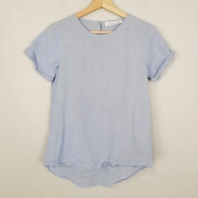 [ PIEL E HILOS] Blusa Top Mujer Rayas Manga Corta | Talla 0 o AU 6 Foto 1 de 4