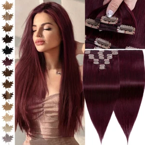 Dick Echthaar Clip In Remy Haar Extensions Haarverlängerung 8Tressen Double Weft - Bild 1 von 40