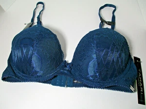 Sujetador Tahari 34C Nuevo con Etiquetas Azul Verde azulado Marco Completo Forma Definitiva Soporte Encaje Alambre Bonito - Imagen 1 de 9
