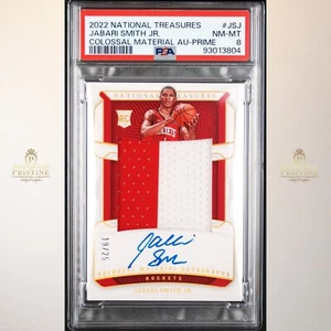 JABARI SMITH JR. 2022-23 National Treasures Colossal Auto /25 RC PSA 8 (SEE) 1C - Picture 1 of 3