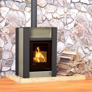 Aquaflam Vario Lend Manual Wasserführender Kaminofen Olive 11 kW (5 kW - Bild 1 von 6