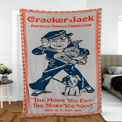 Vintage Style Retro Cracker Jack Ultra-Soft Micro Fleece Blanket - Image 1 of 4