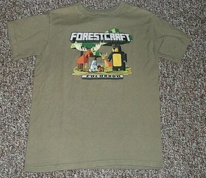 THE DUCK CO youth LARGE (10-12 T SHIRT GREEN SHORT SLEEVES FOREST CRAFT COLORADO - Picture 1 of 2