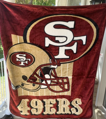 San Francisco 49ers 50" x 60" Plush Throw Blanket The Northwest Company Mint Cover
