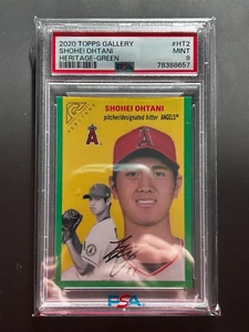 2020 Topps Gallery Shohei Ohtani #HT-2 Heritage Green SP #/250 PSA 9 - Picture 1 of 2