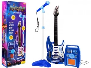 Children's toy electric guitar + amplifier + microphone with stand (input mp3) - Picture 1 of 5