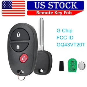 For 2011 2012 2013 2014 2015 Toyota Tacoma Remote Fob GQ43VT20T + G Chip Key - Foto 1 di 9