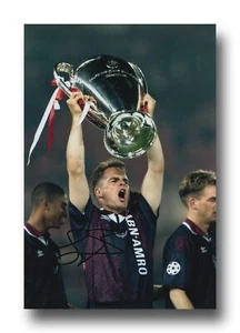 FOTO FIRMADA A MANO FRANK DE BOER 12x8 - HOLANDA - AUTÓGRAFO DE FÚTBOL AJAX. - Imagen 1 de 1