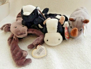 Lot of 4 5th Generation Ty Beanie Babies (Stinger, Stinky, Daisy, Spike) - MINT - Picture 1 of 10