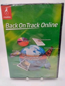 ROXIO Back On Track 12 Months Unlimited Online Strorage PC NEW - Afbeelding 1 van 2