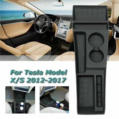 Silicone Front Center Console Storage Box For Tesla Model X Model S 2012-2017 US - Imagem 1 de 4